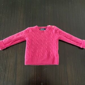 Polo girls pink sweater